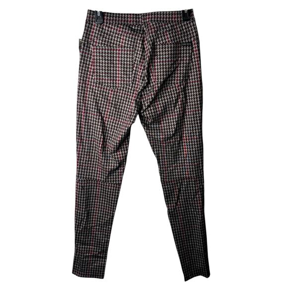 Anthropologie Sanctuary Red Plaid Houndstooth Skinny Pants Womens Medium NWT* - Picture 7 of 10